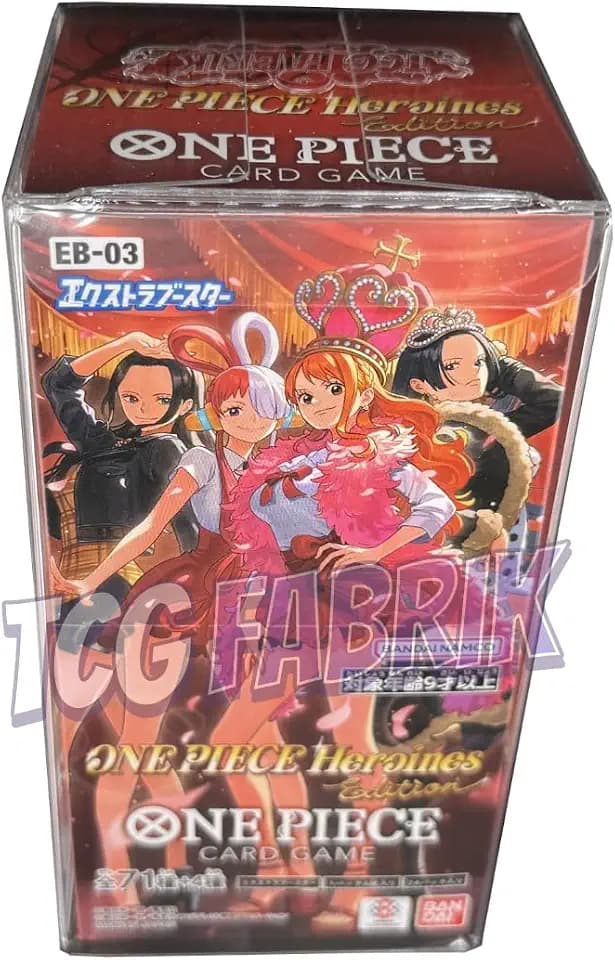 One Piece Original Japanese Sealed Booster Box OP TCG (EB03 Booster Box Heroines Edition Booster Box Display Factory Sealed for EB03 One Piece TCG Japanese (24 Packs))