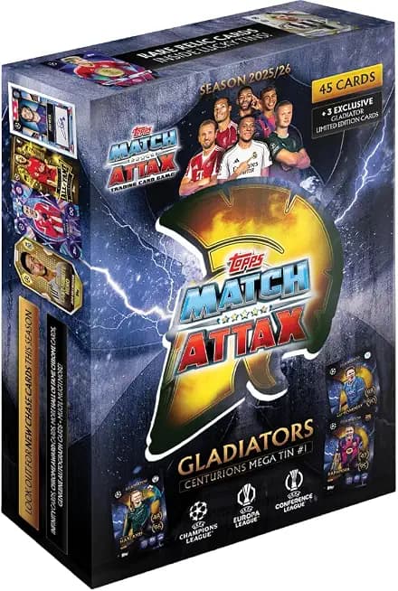 Topps Match Attax 25/26 Gladiators Random Mega Tin UEFA Champions League 2025/26 Trading Cards