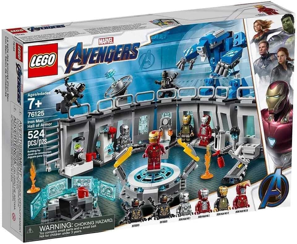 LEGO Marvel Avengers Iron Man Hall of Armor 76125 Building Kit - Marvel Tony Stark Iron Man Suit Action Figures (524 Pieces)