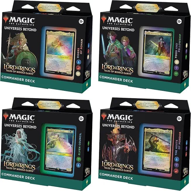 Magic: The Gathering The Lord of The Rings: Tales of Middle-Earth Commander Deck Bundle – Includes All 4 Decks