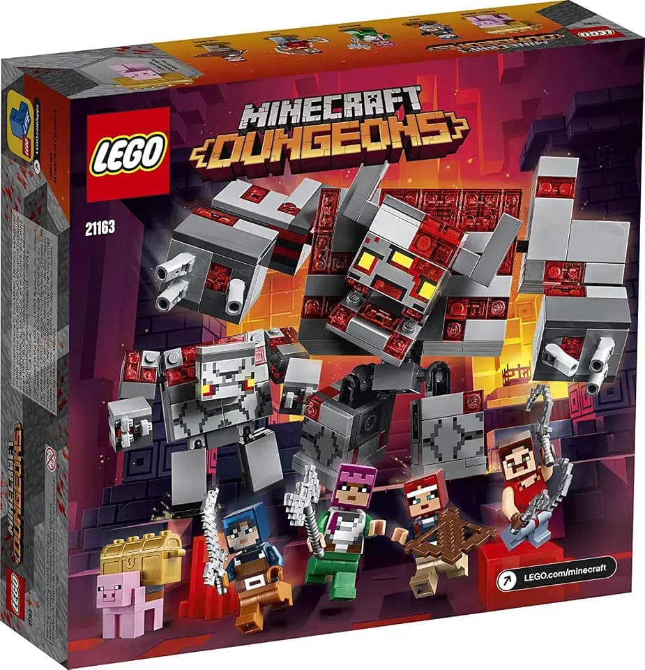 LEGO Minecraft The Redstone Battle 21163 Cool Minecraft Set for Kids Aged 8 and Up, Great Birthday Gift for Minecraft Players and Fans of Monsters, Dungeons and Battle Action (504 Pieces)