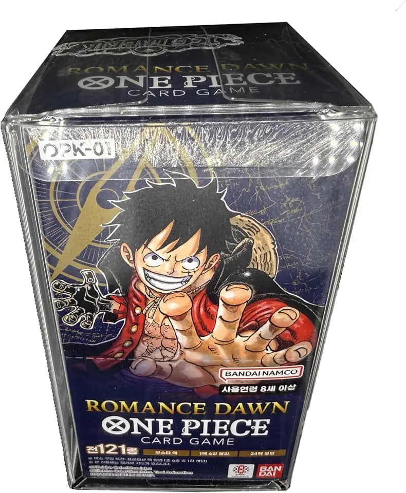 One Piece Original Korean Sealed Booster Box OP TCG (OP01 Booster Box Romance Dawn Booster Box Display Factory Sealed for OP01 One Piece TCG Korean (24 Packs))