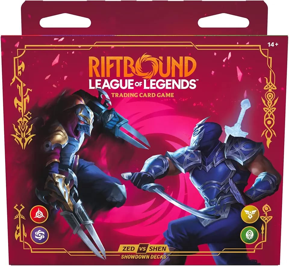 Riftbound: League of Legends TCG Vendetta - Showdown Deck: Zed vs Shen - 2 Ready-to-Play Characters, Paper Playmat, Trading Card Game, Deck-Building