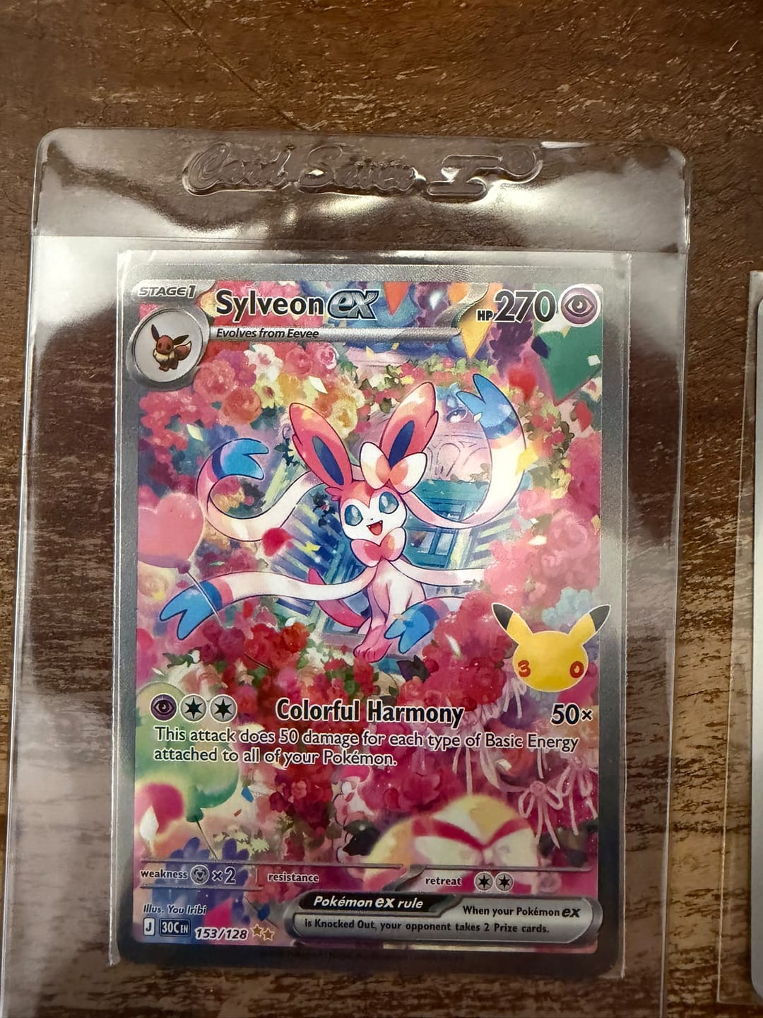 קלף Sylveon ex 153/128 SIR מסט 30th Celebration